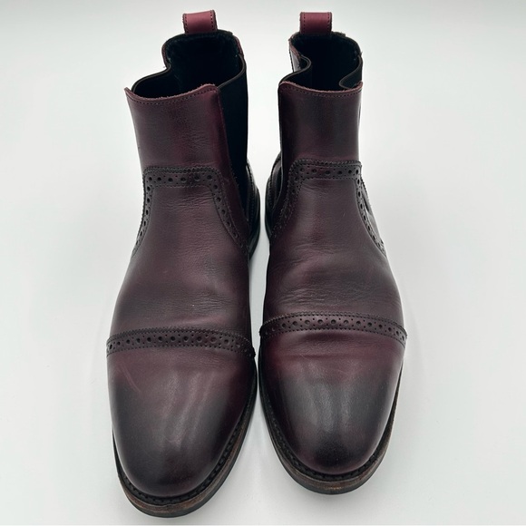 Allen Edmonds Lombard Cap Toe Chelsea Slip On Boot Merlot 9 D Dainite 4310 main image 9